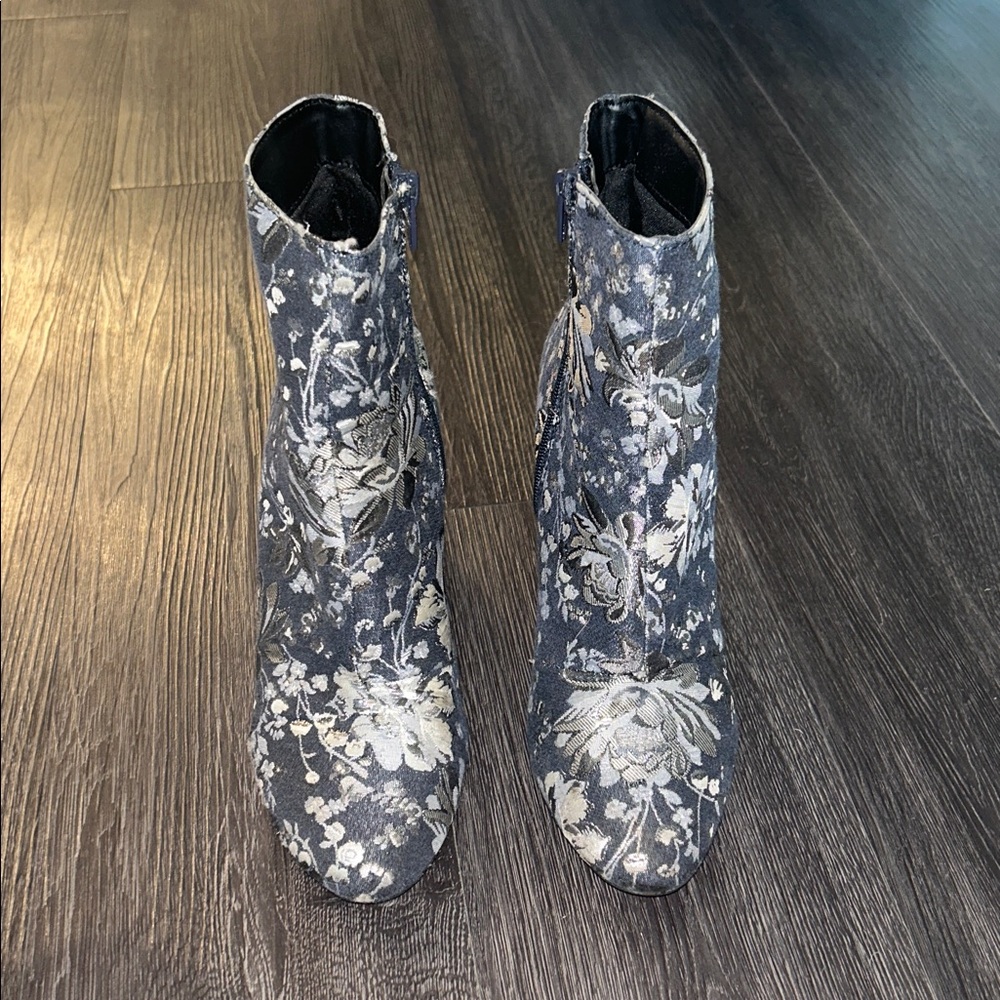 Merona Floral Embroidered Ankle Boots